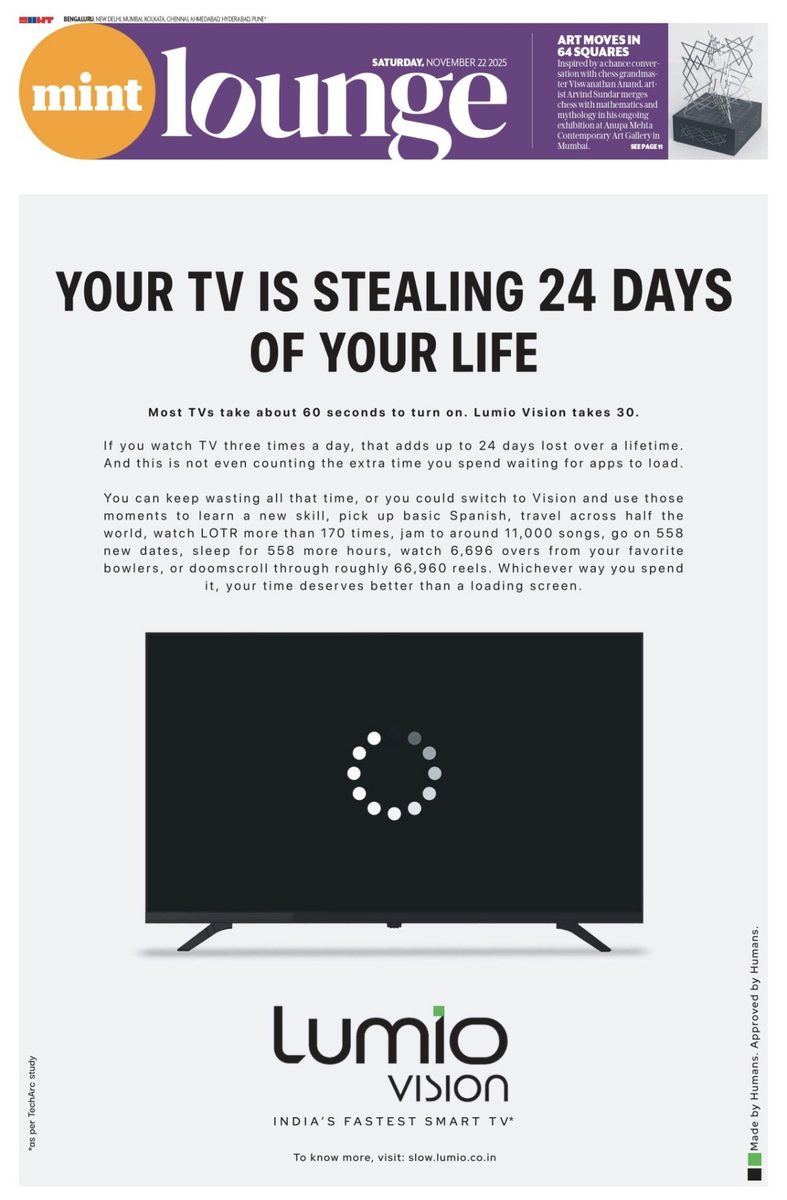 Lumio Vision print ad